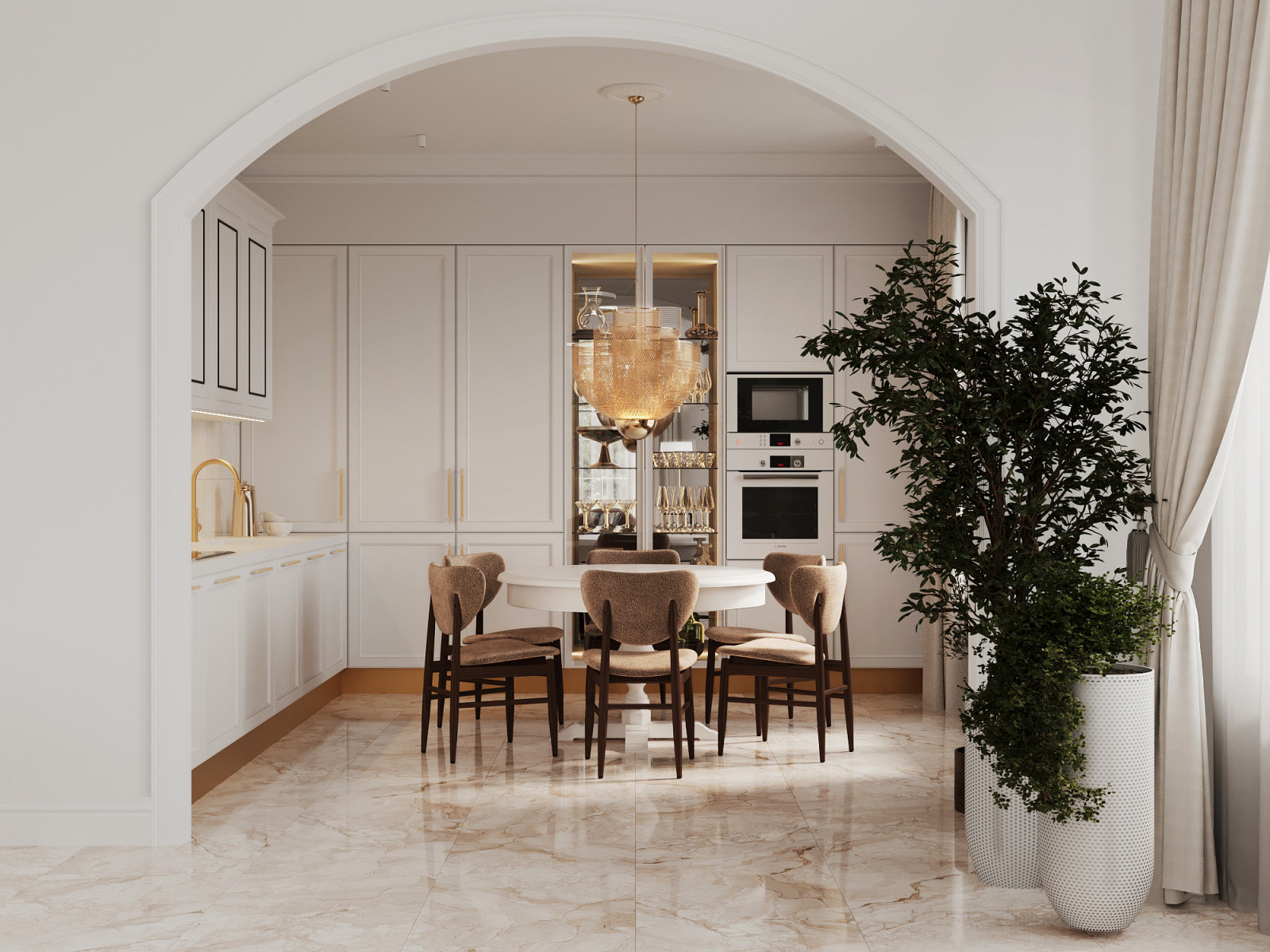 Дом с арочными окнами