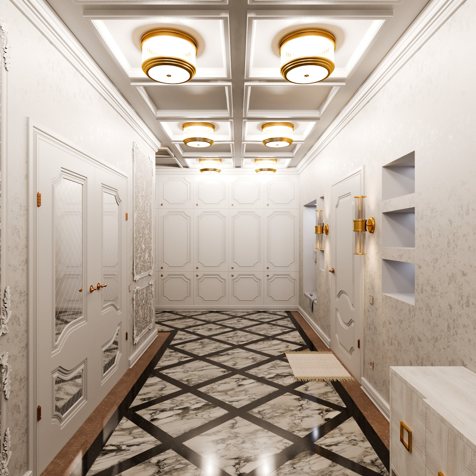 Обложка проекта: визуализация прихожей в 3d max