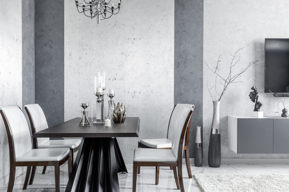 Обложка проекта: 4-х комнатная квартира с монохромной геометрией