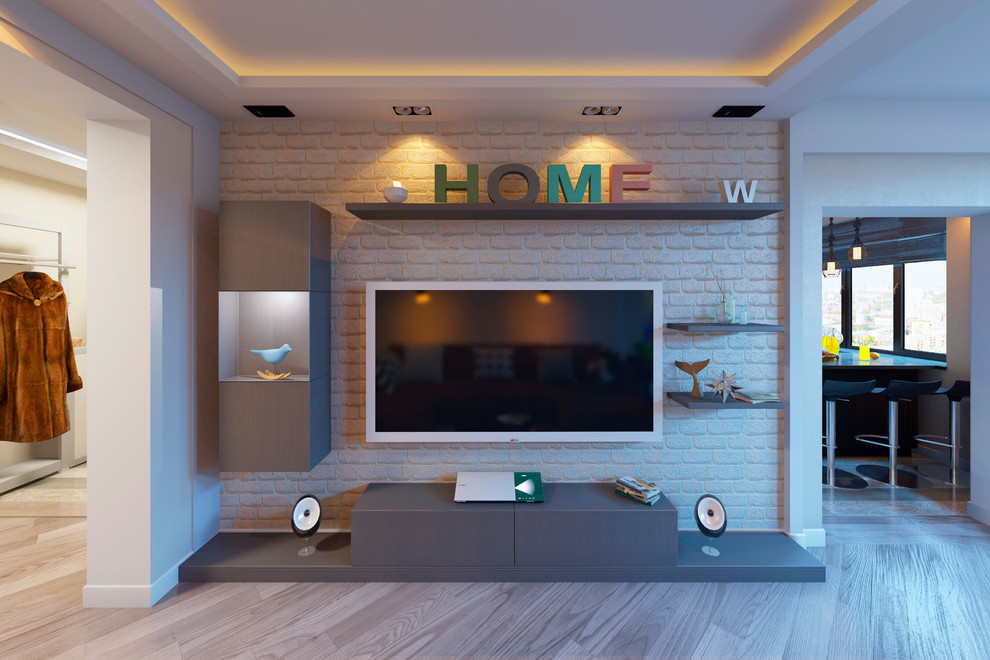 Строгий интерьер в холодных оттенках