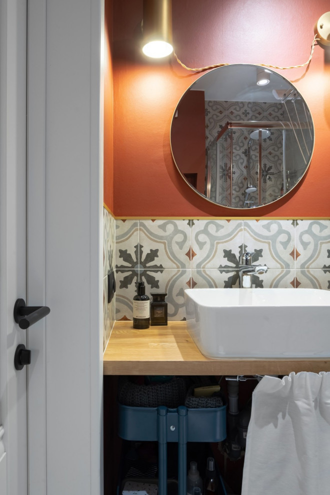 Уютная квартира для девушки. Оранжевый и синий