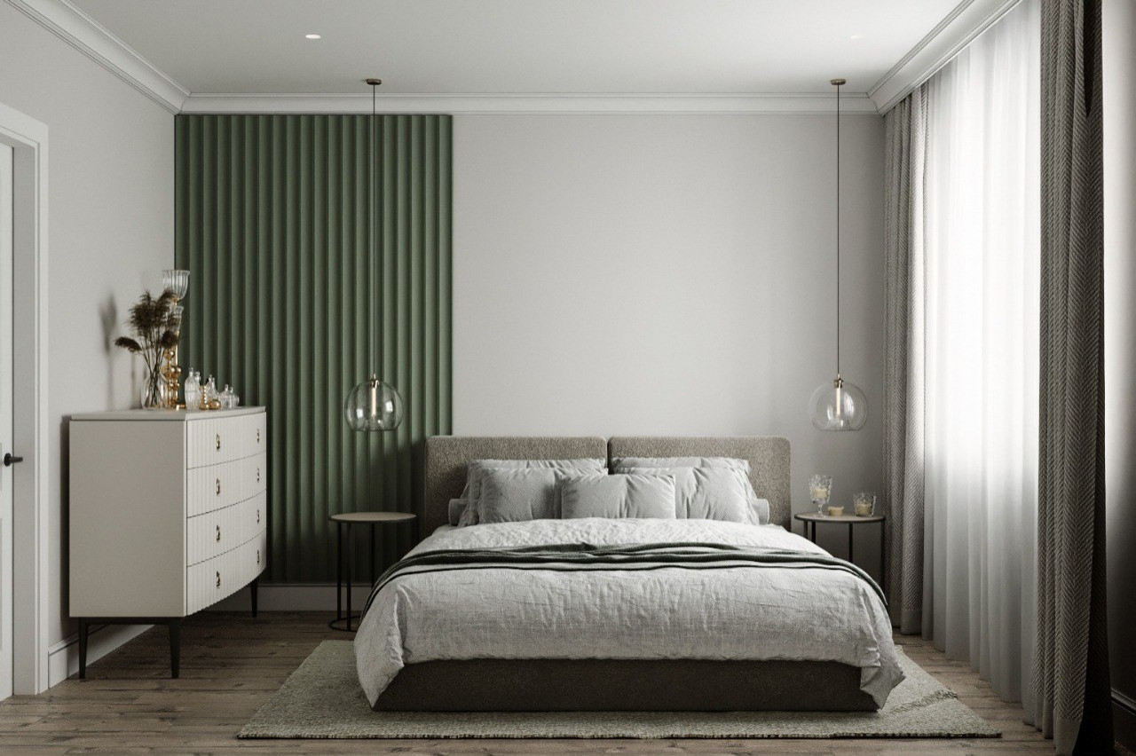 Гостевая спальня в проекте 100 кв м в ЖК Символ.