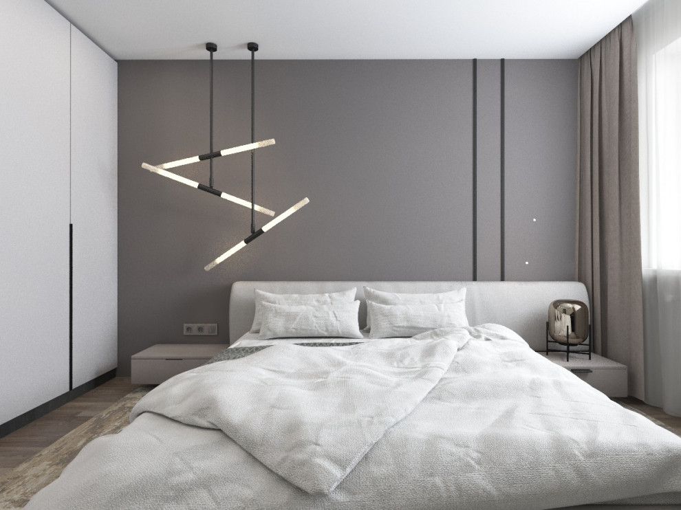 Варианты оформления стены в одной спальне