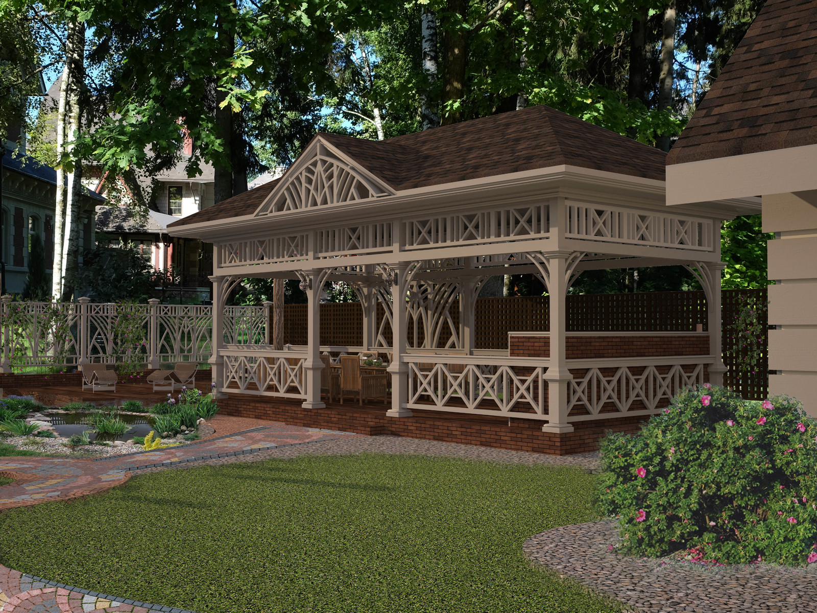 Благоустройство территории загородного дома в поселке Трувиль