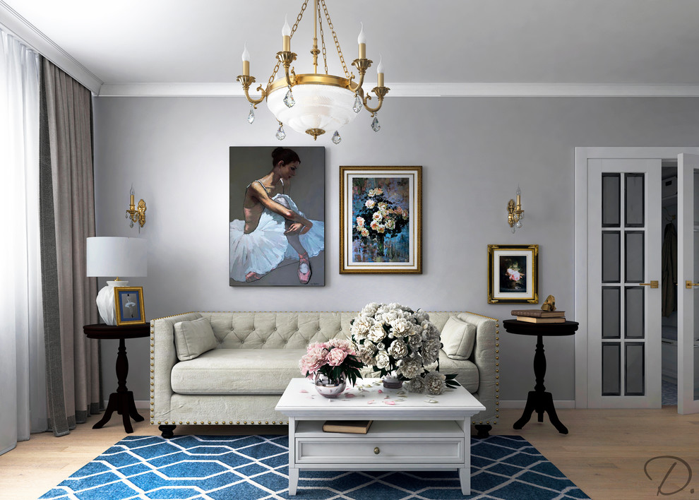 Обложка проекта: Мир антикварных предметов в интерьере гостиной