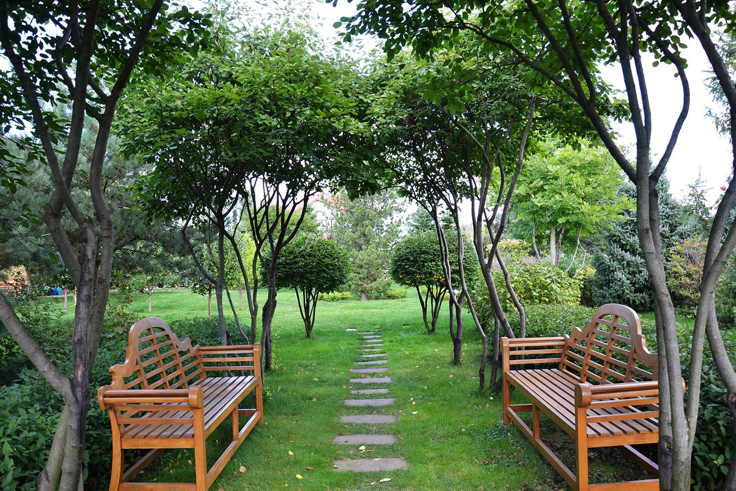 Ландшафтный сад с прудом в КП "Европа"