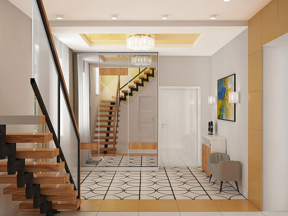 Яркий дизайн дома в стиле Фьюжн