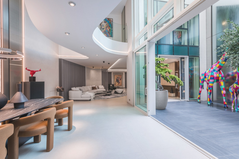 Fusion modern. Interior design of a villa in Monte-Carlo