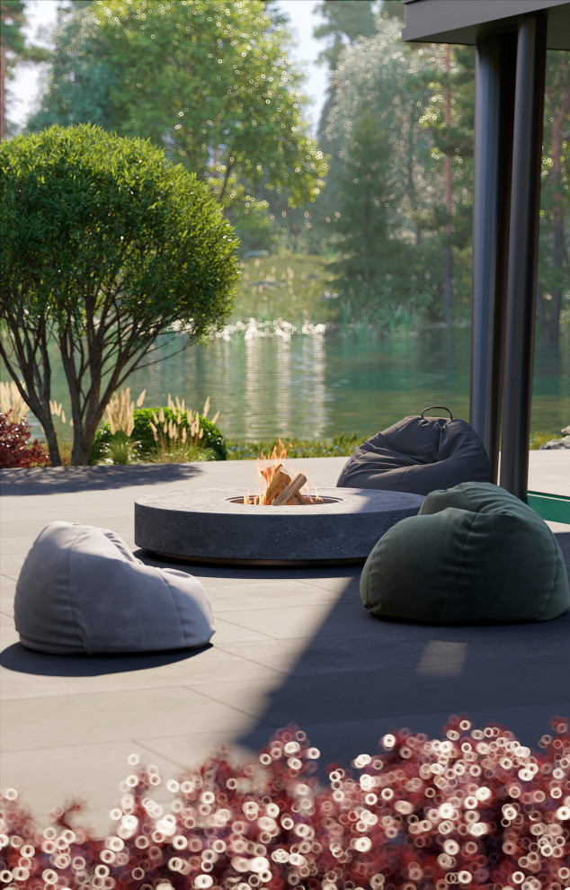 Визуализация домика на берегу озера