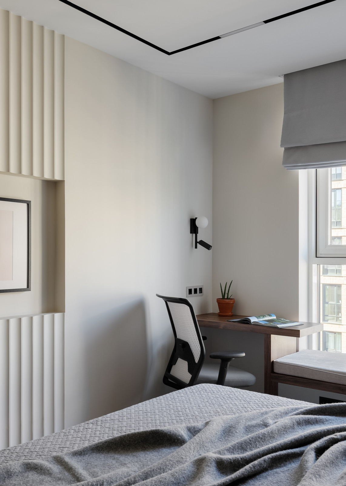 Квартира со стеклянной стеной и терраццо