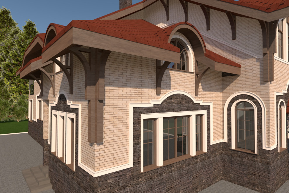 Дизайн фасада дома, Ленинградская область