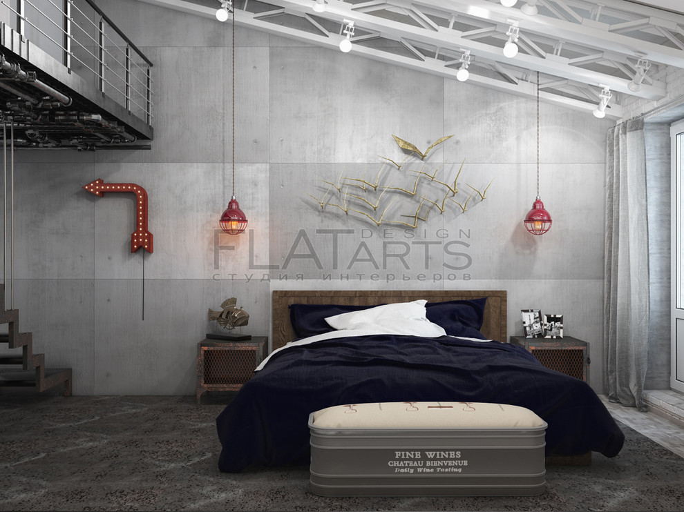 Дизайн двухуровневой квартиры 134 кв.м. в стиле лофт