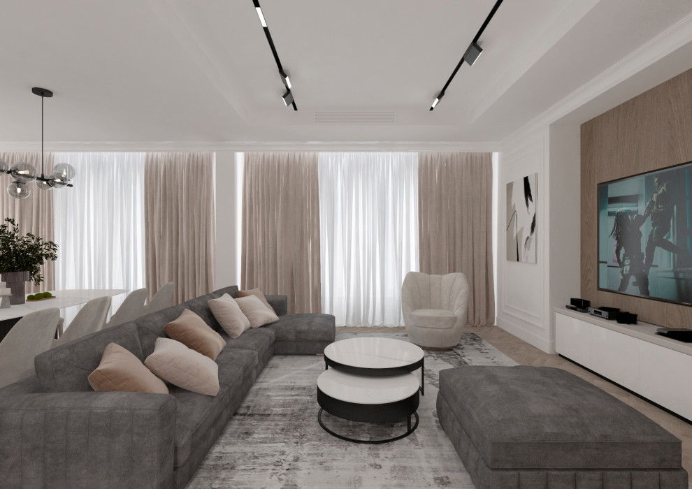 Гостиная-кухня-прихожая