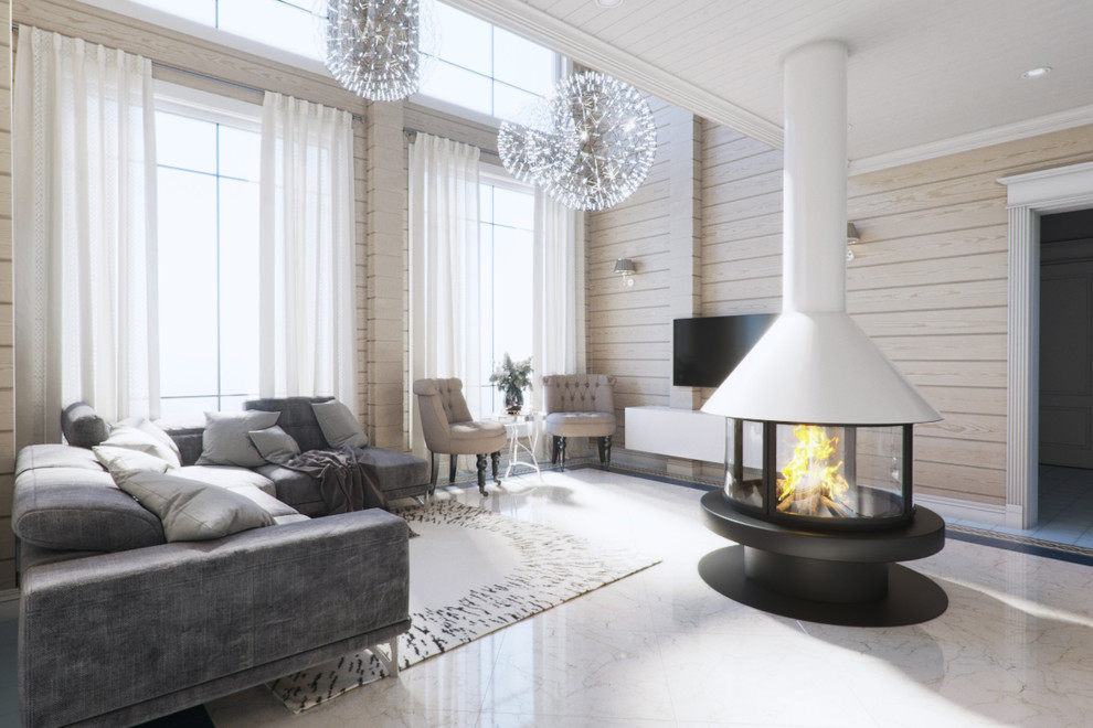 Загородный дом из клееного бруса со вторым светом