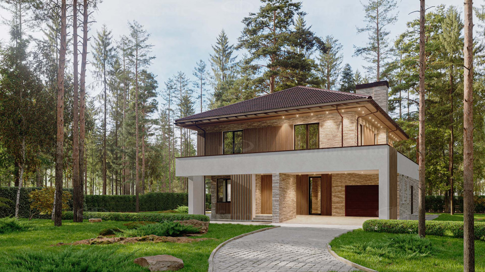 Двухэтажный дом с террасой «Углич»