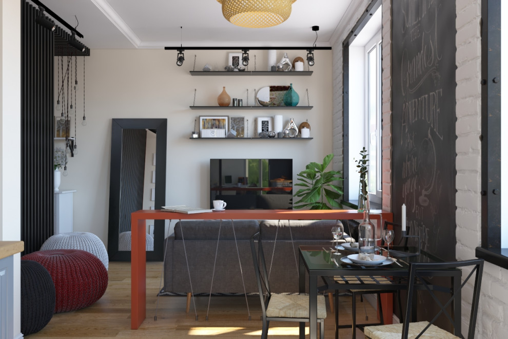 Обложка проекта: Современная студия с элементами лофта