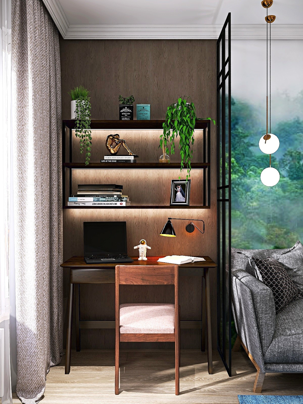Обложка проекта: Мини-кабинет в интерьере