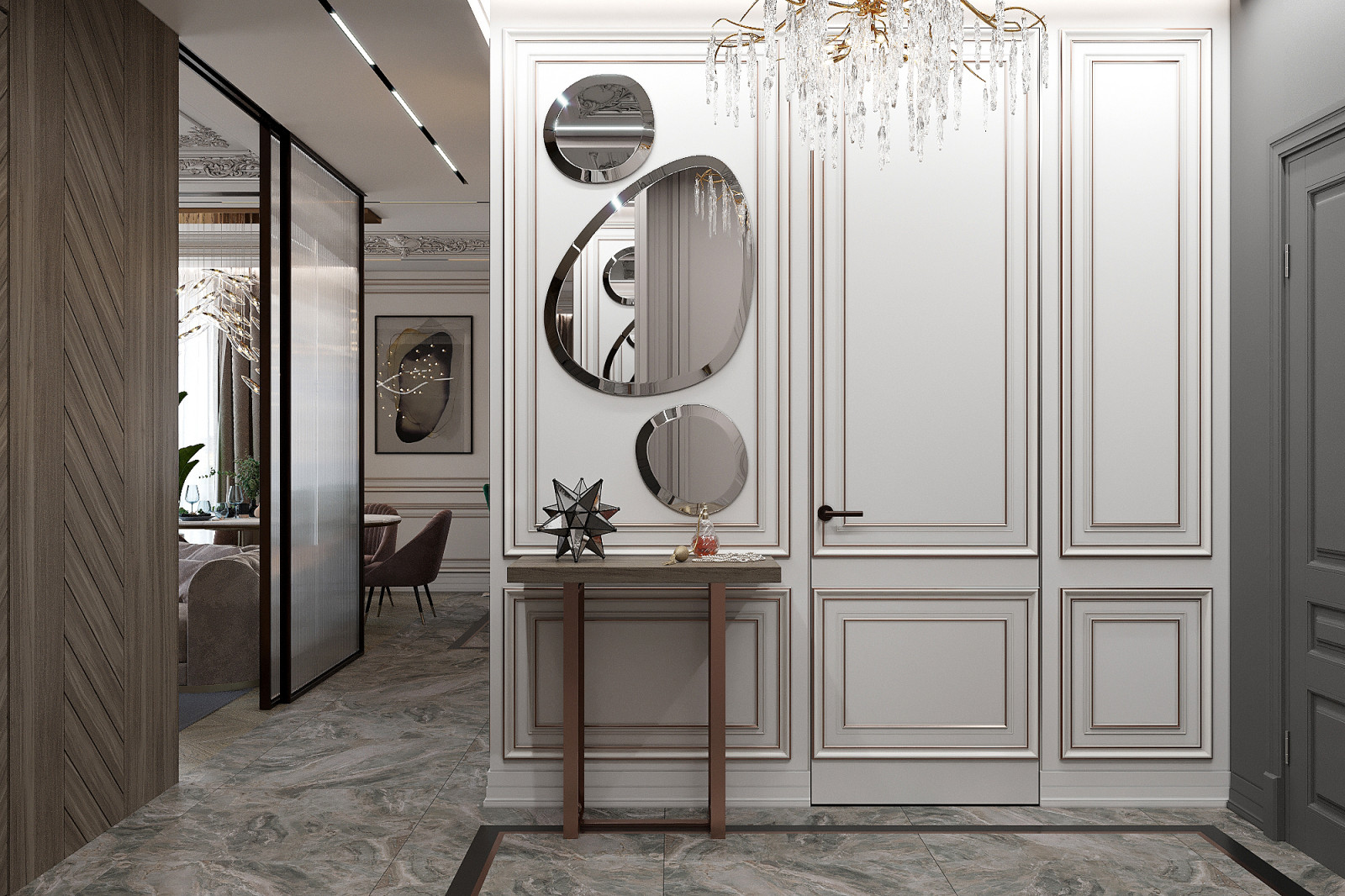 Интерьер квартиры ЖК "КУТУЗОВСКИЙLIFE" 105м2 г. Москва