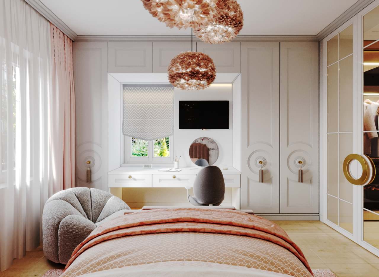 Изысканность загородного дома в смешанном стиле Ар Деко и Американской классики