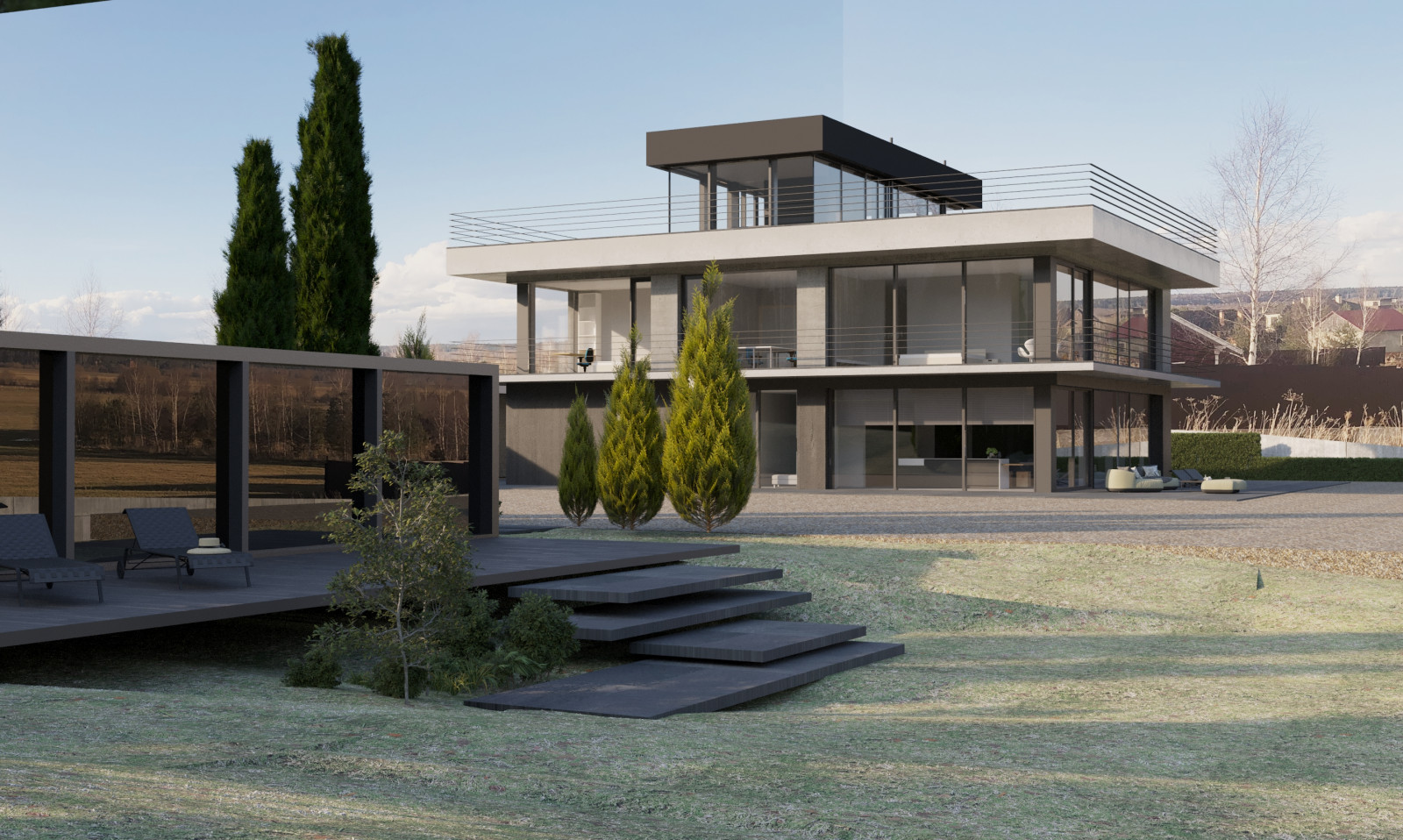 Визуализация коттеджа