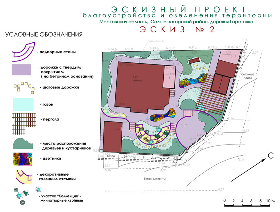 Проект ландшафтного дизайна дачного участка 6 соток.