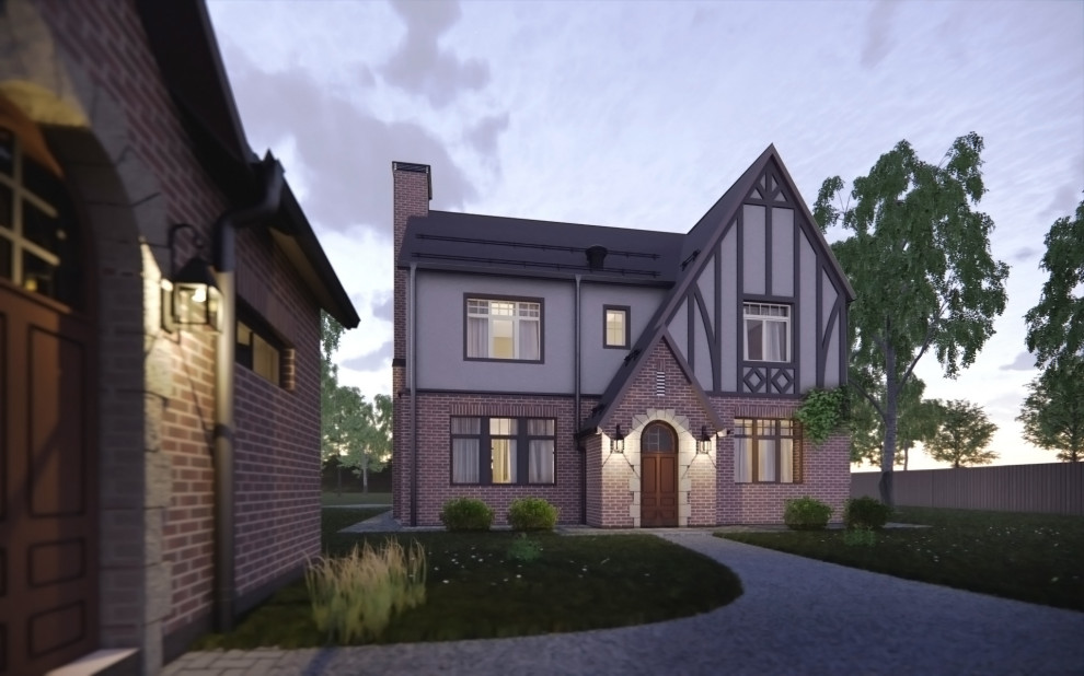 Небольшой двухэтажный дом в стиле Тюдор