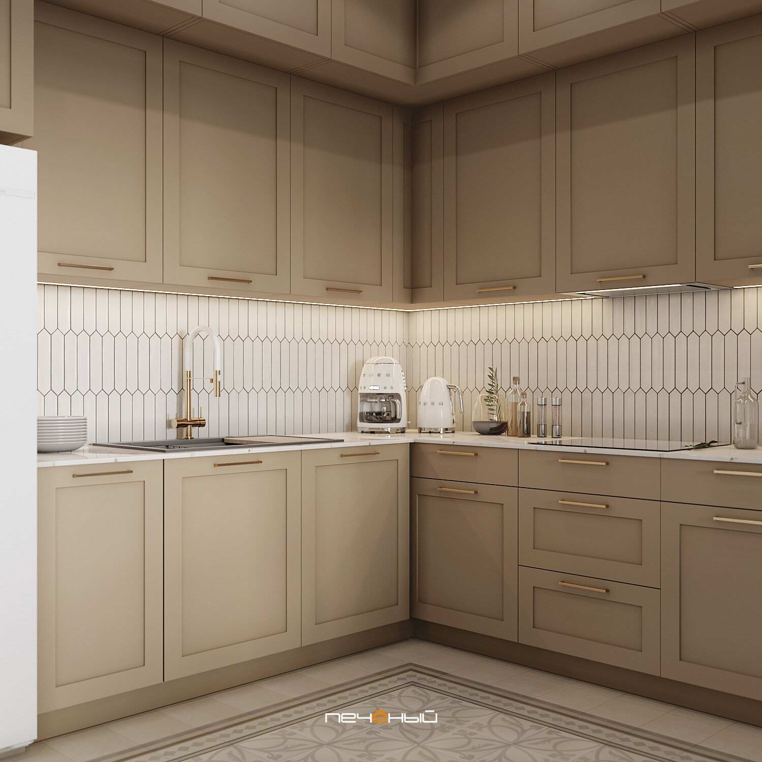 2024 Дизайн 3-х комн. квартиры в стиле неоклассика, 79 м², ЖК КутузовGRAD II