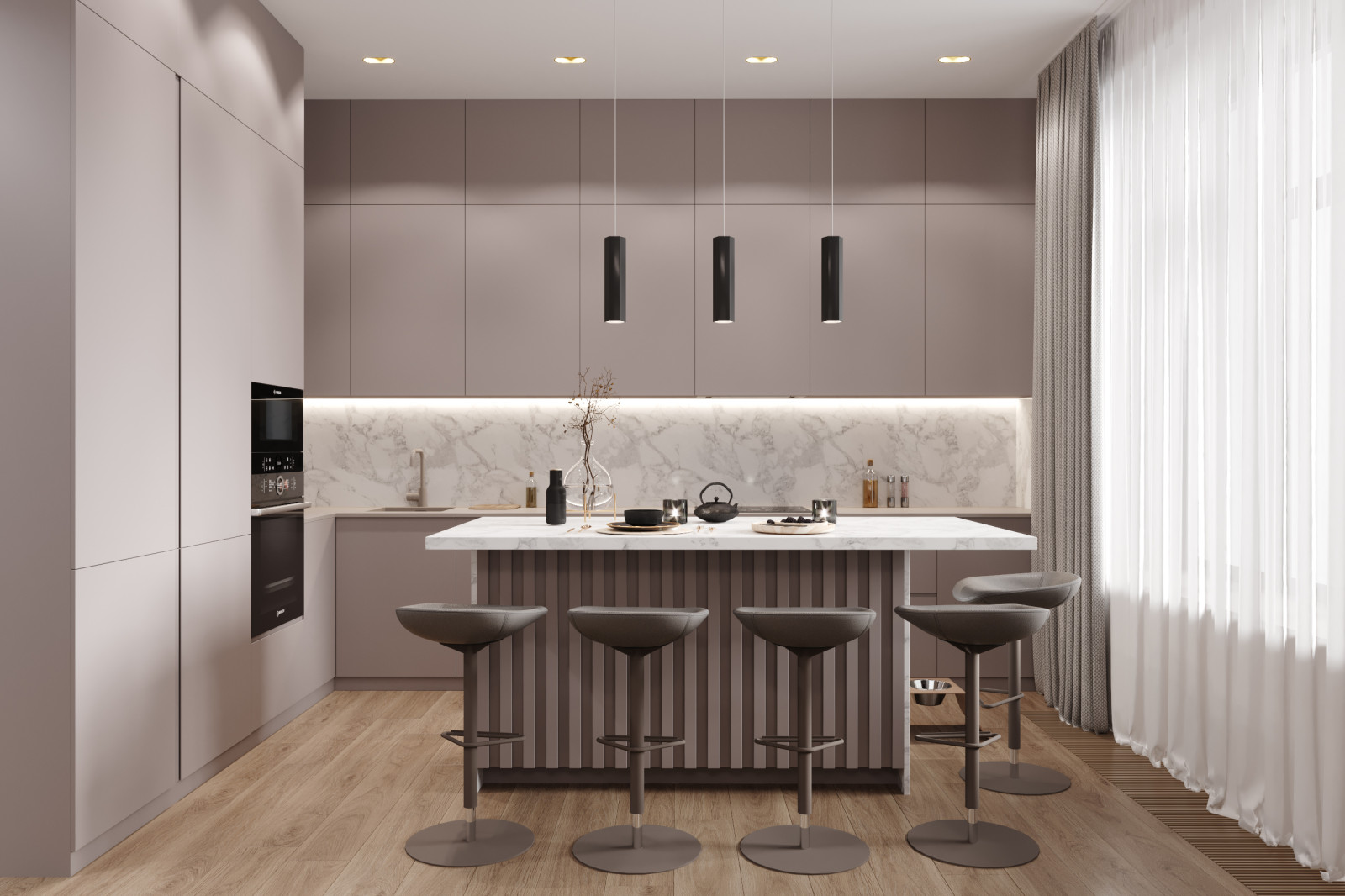 Квартира 127 кв.м. в современном стиле в ЖК Серебряный Парк.