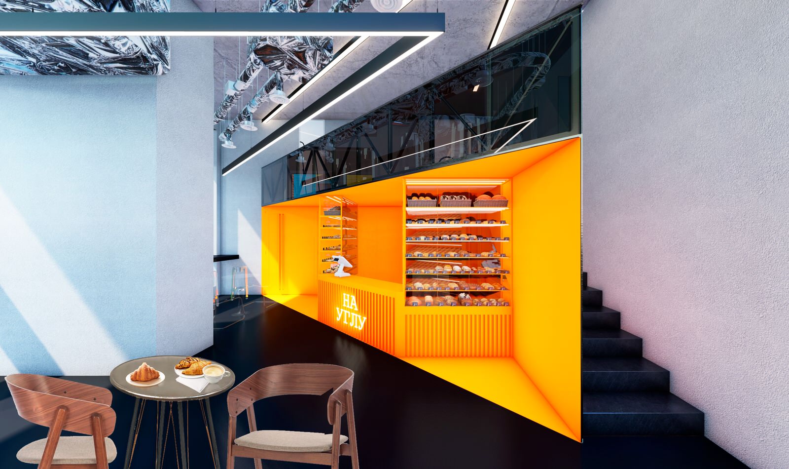 Дизайн-проект кафе-кондитерской 120м2