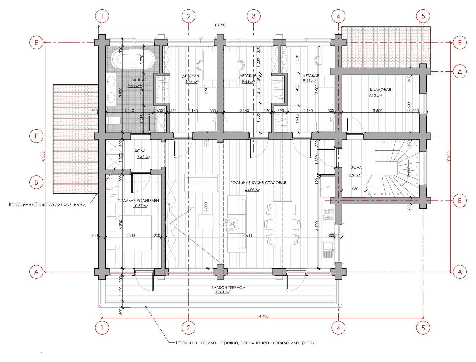 Дом для большой семьи с коммерческой баней