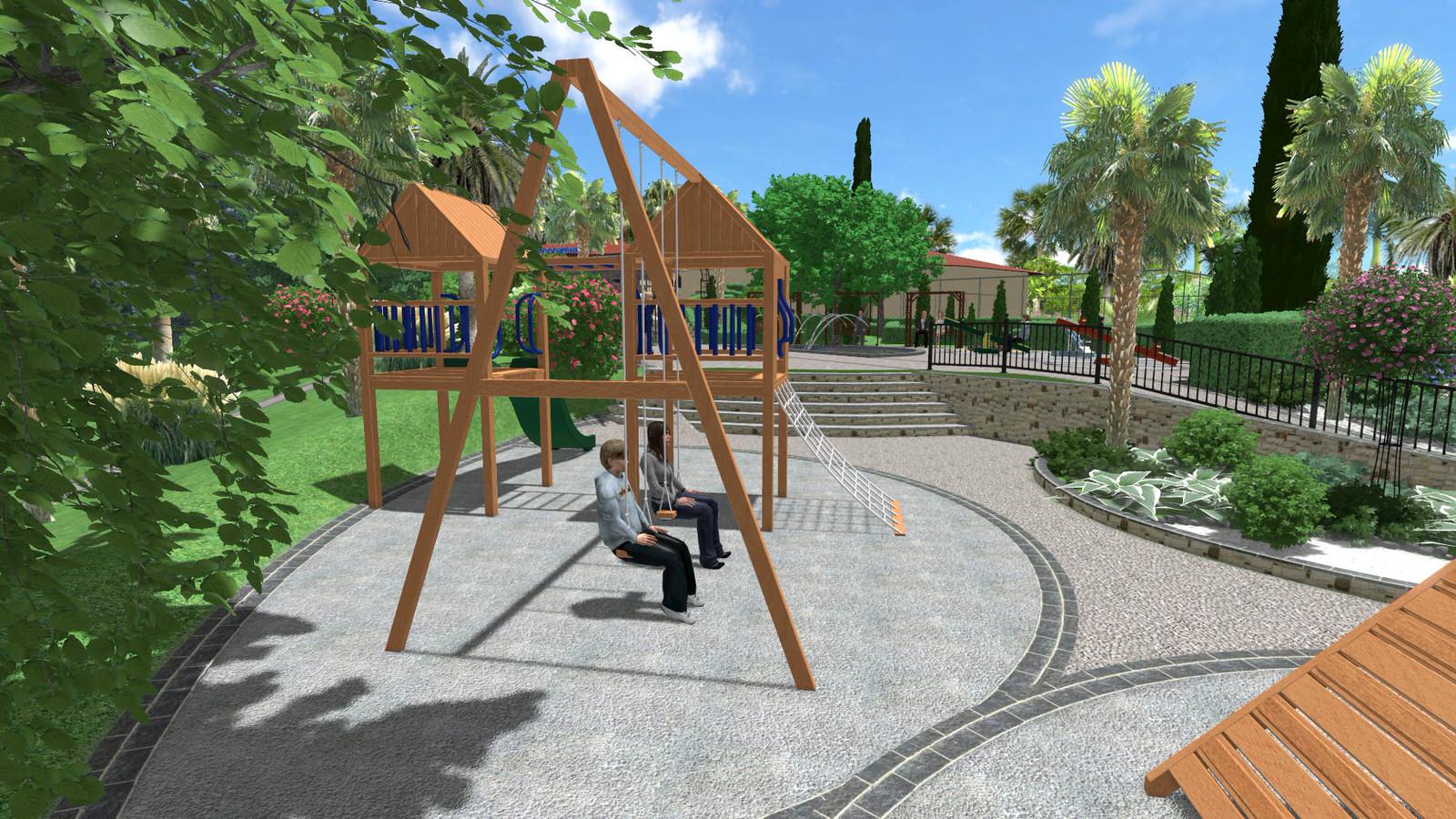 Детская площадка для санатория.