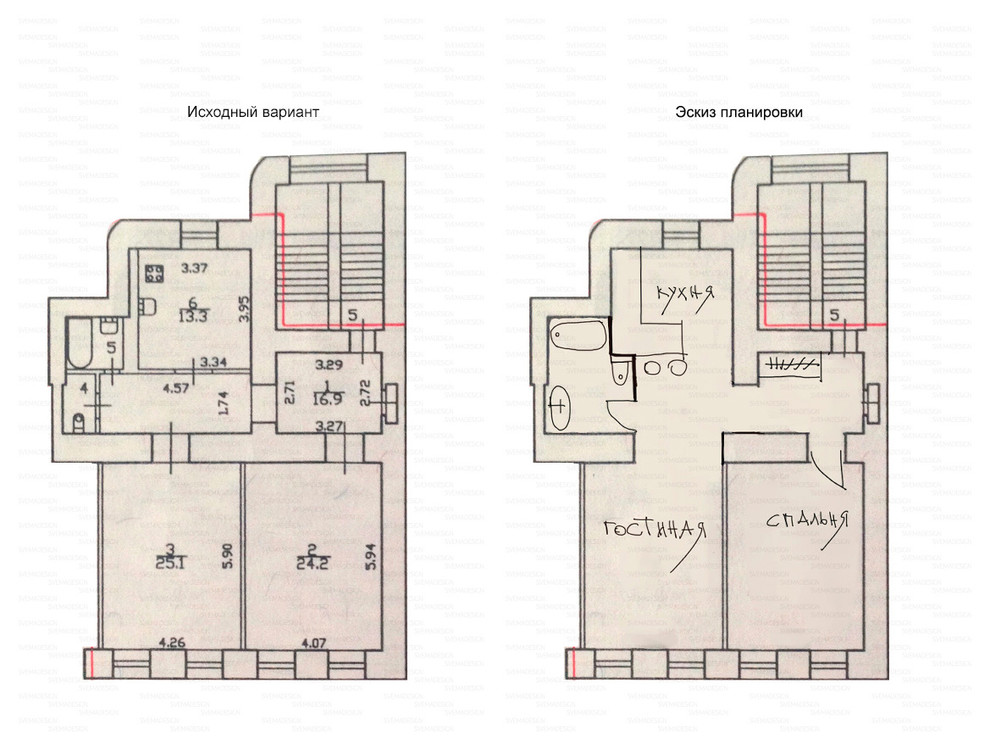Идеи перепланировки для двухкомнатных квартир