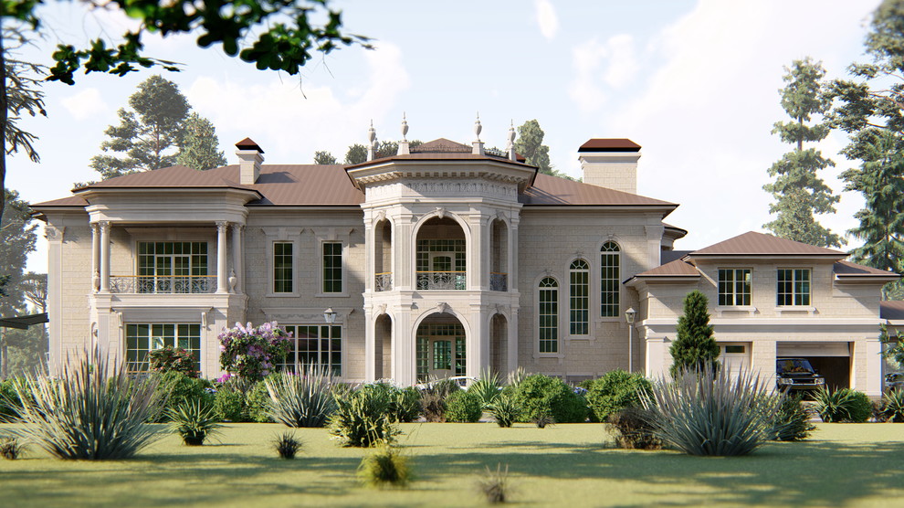 Обложка проекта: Проект загородного дома с фасадами из натурального камня