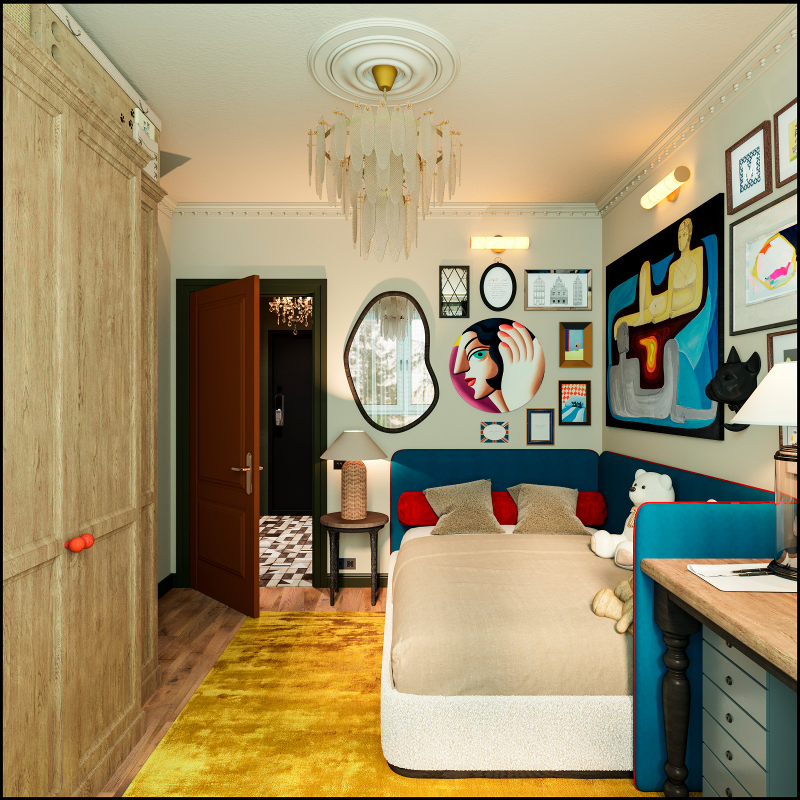 Дизайн квартиры 60 м2 в новостройке от ПИК 2 вариант