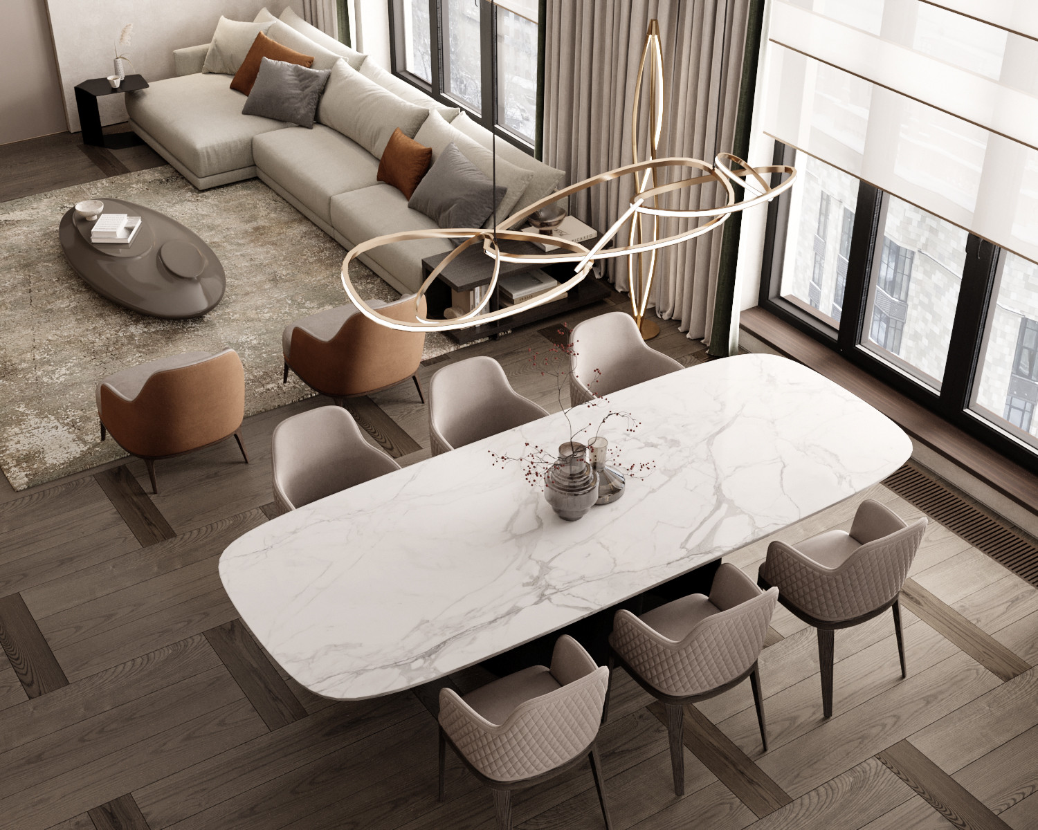 Пентхаус 310м2 в ЖК Оливковый дом