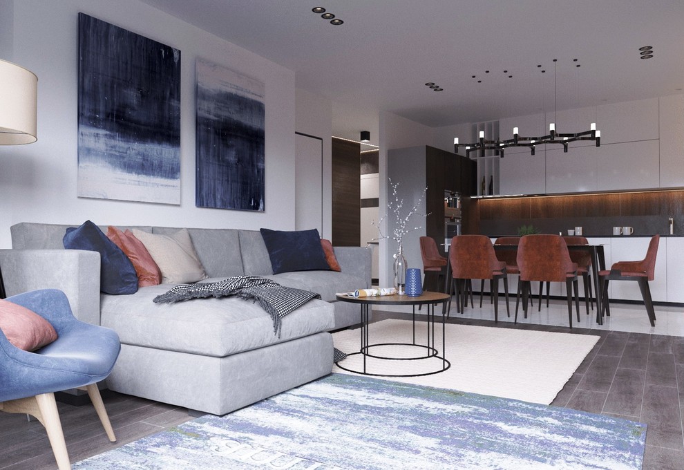 Гостинная-столовая-кухня