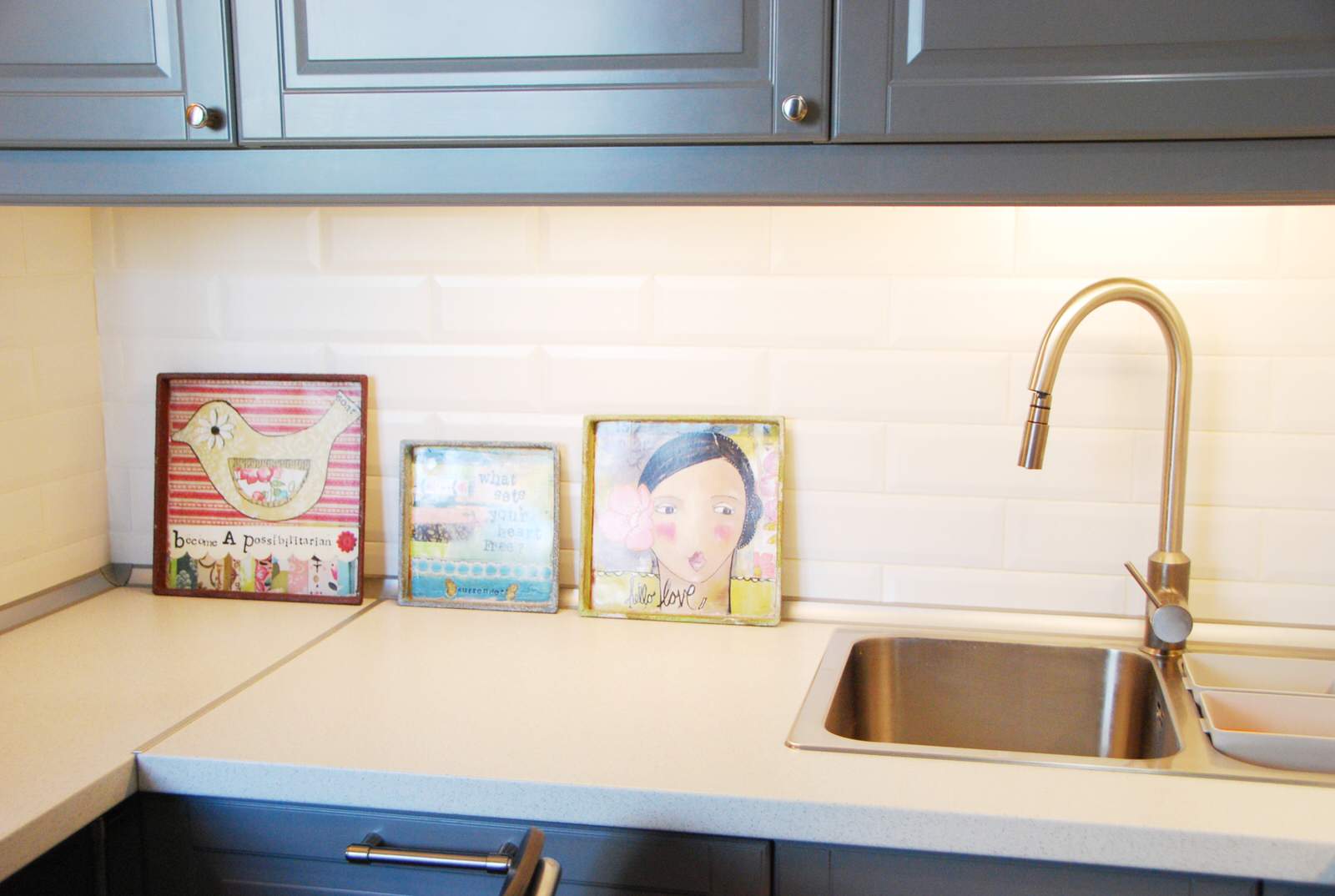 Кухня-гостиная в скандинавском стиле "Туманный Петербург"