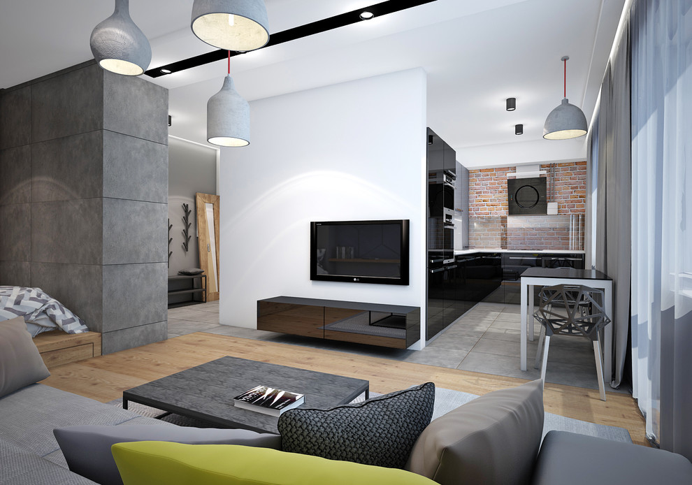 Обложка проекта: Интерьер однокомнатной квартиры в современном стиле