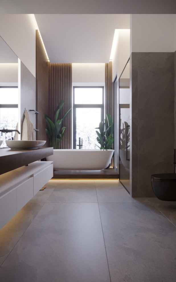 Санузел. Дизайн-проект таун-хауса в Новогорске