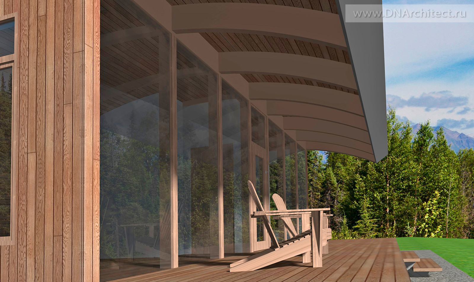 Проект гостевого дома S-70-90