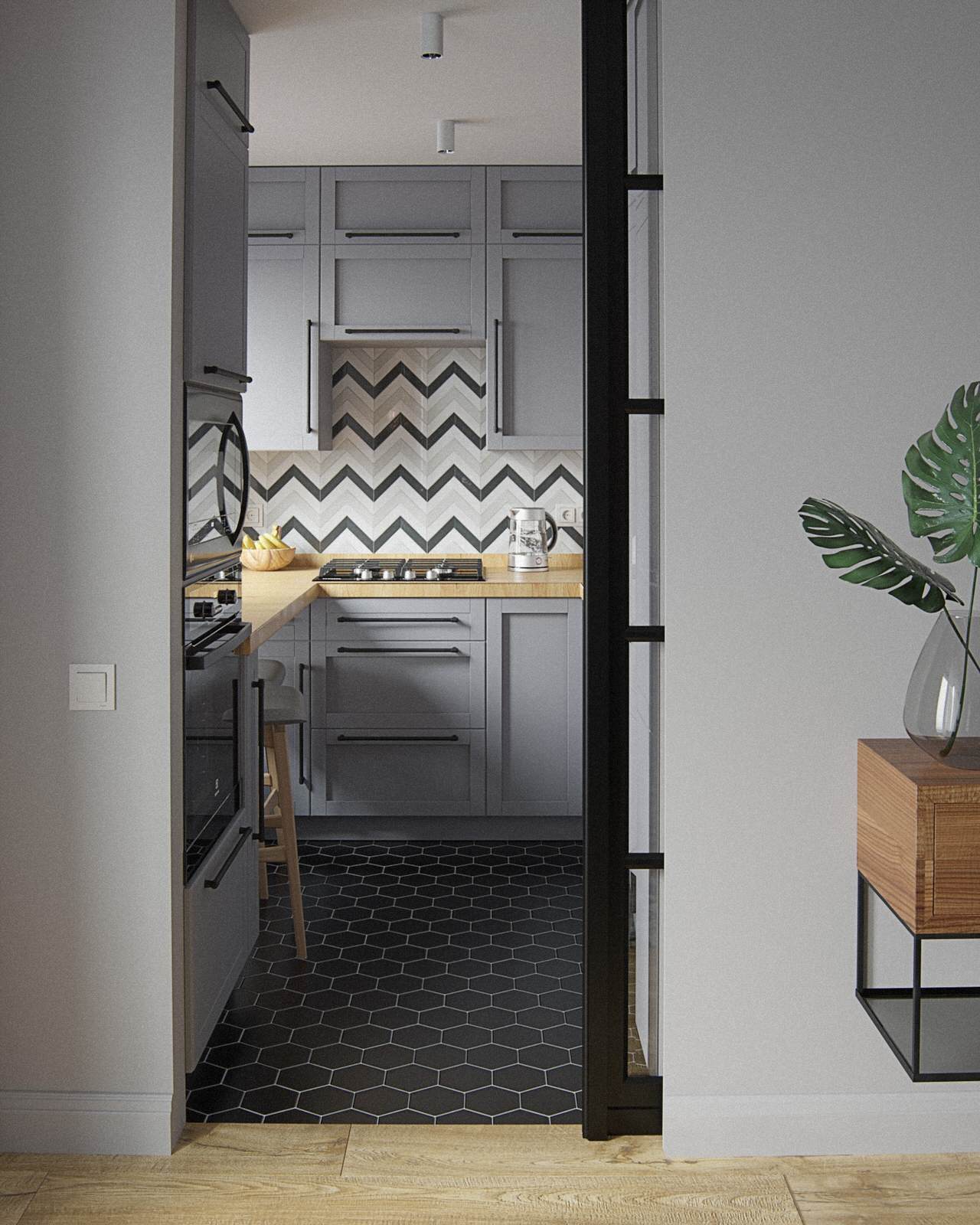 Дизайн-проект 2х комнатной квартиры в "Хрущевке" для молодой пары