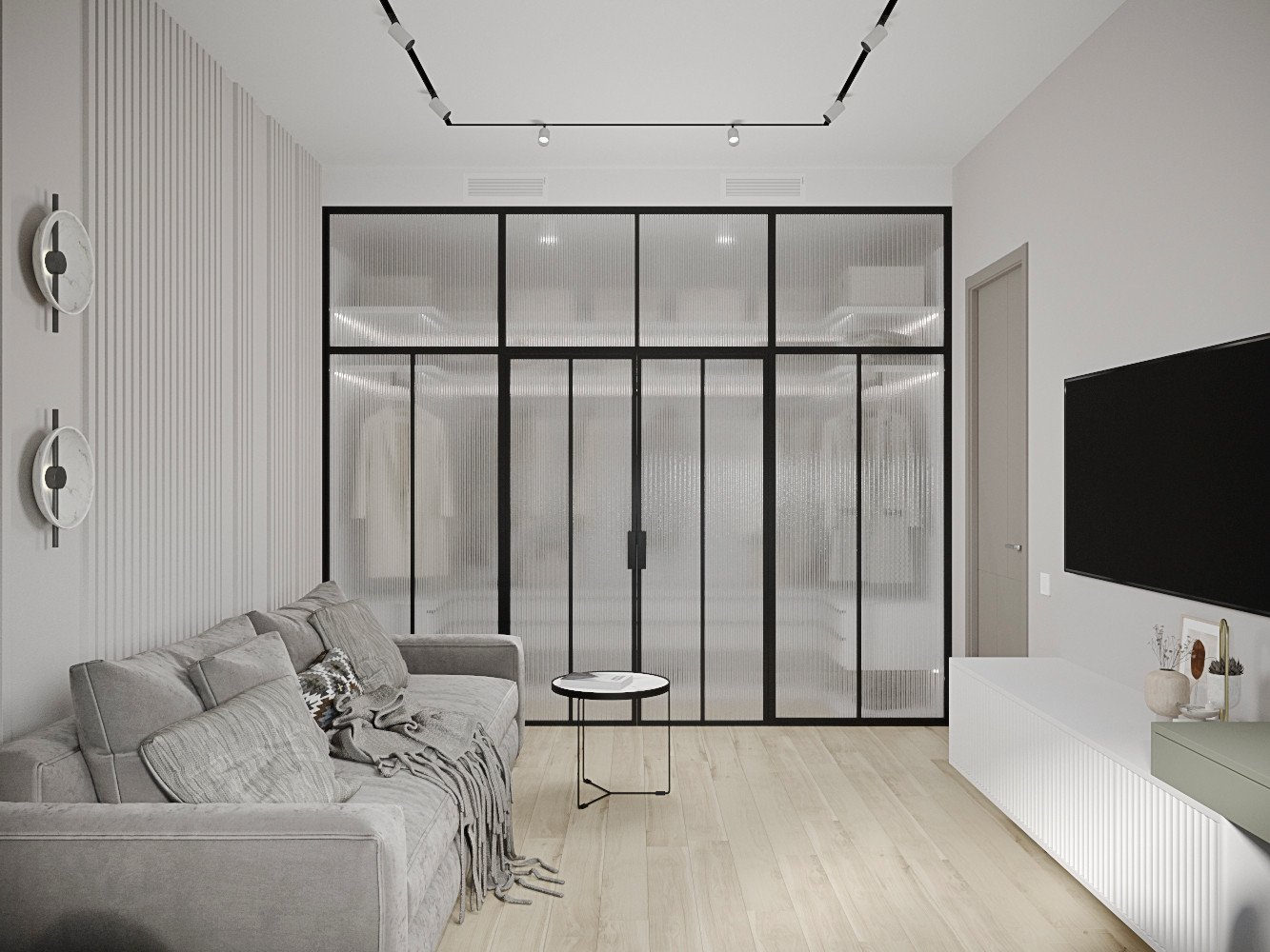 Интерьер 3-хкомнатной квартиры в ЖК "Тушино 2018"