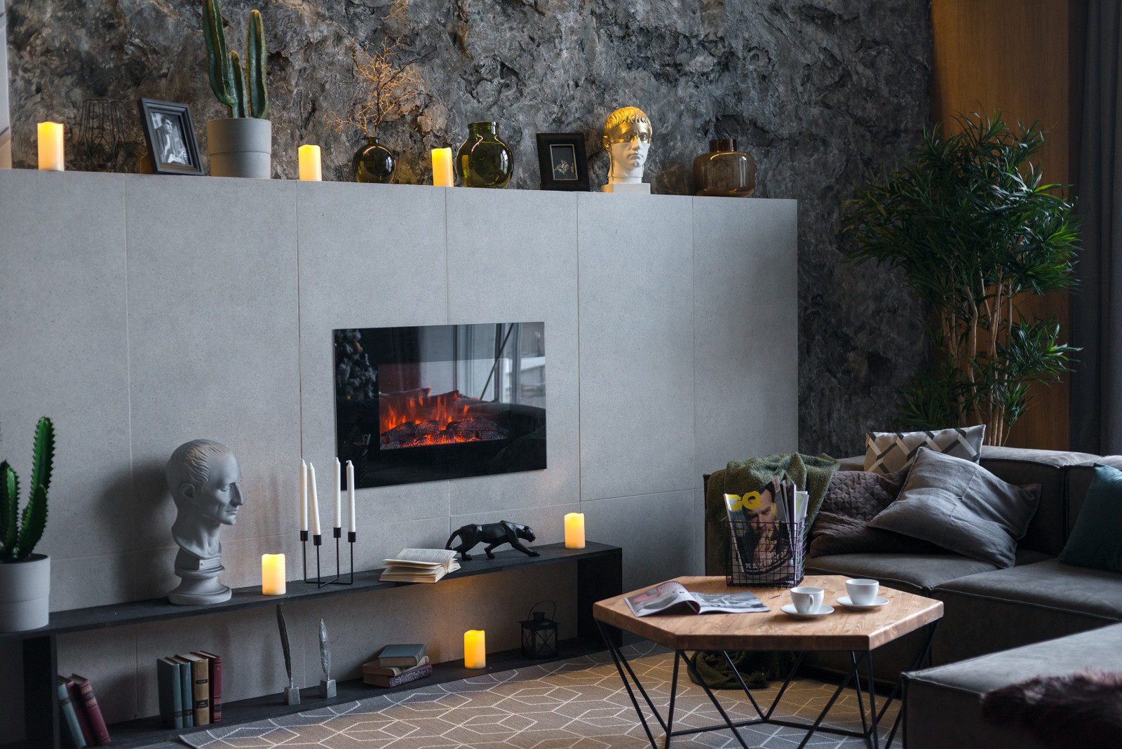 The Graphite interior design | decorative gray space
