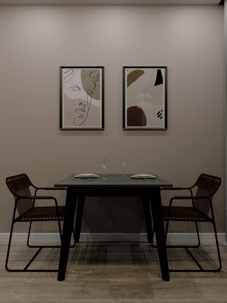 Кухня для молодого мужчины  9.6 кв м