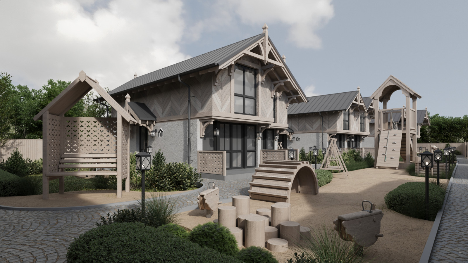 Комплексный проект Глэмпинга на 19 сотках (архитектура+ландшафт)