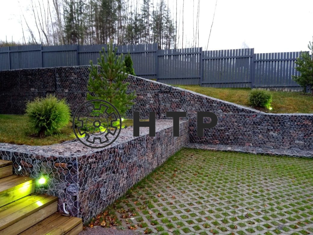 Подпорные стенки из габионов