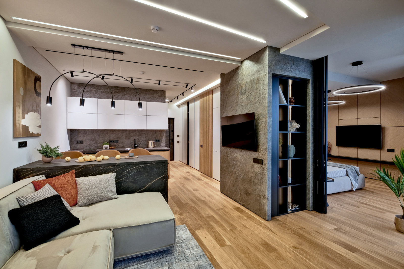 Фото. Роскошные ВИП апартаменты, Сан Сити, 55м, Теплый минимализм