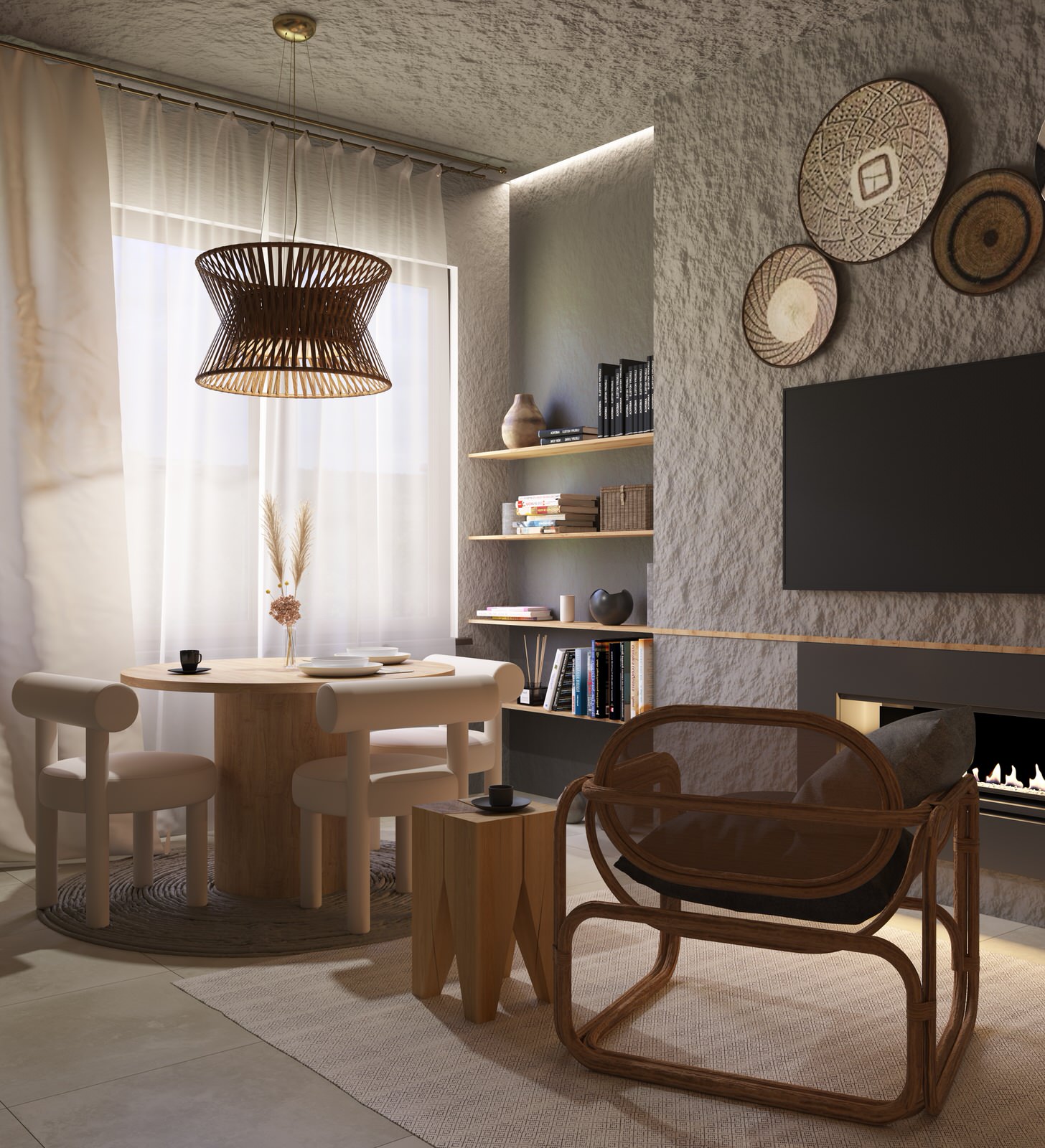 Обложка проекта: Проект квартиры в Москве, стиль ваби-саби