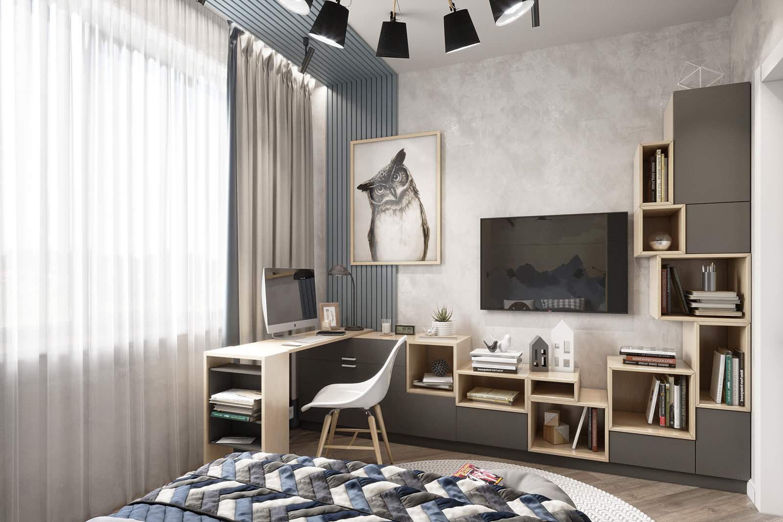 Дизайн проект детской для мальчика