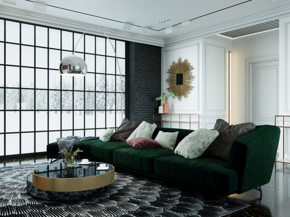 Дизайн гостиной в загородном доме. г. Тула